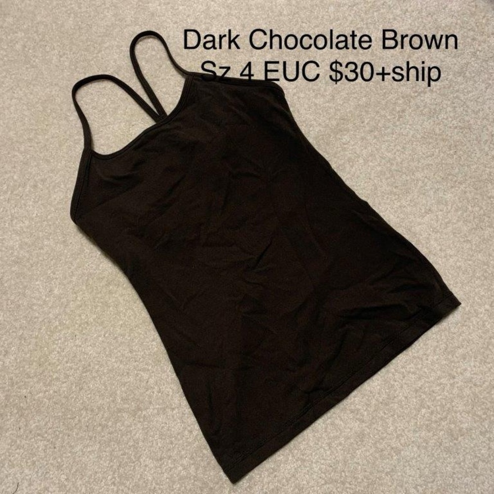 Lululemon Chocolate Brown flow Y Tank